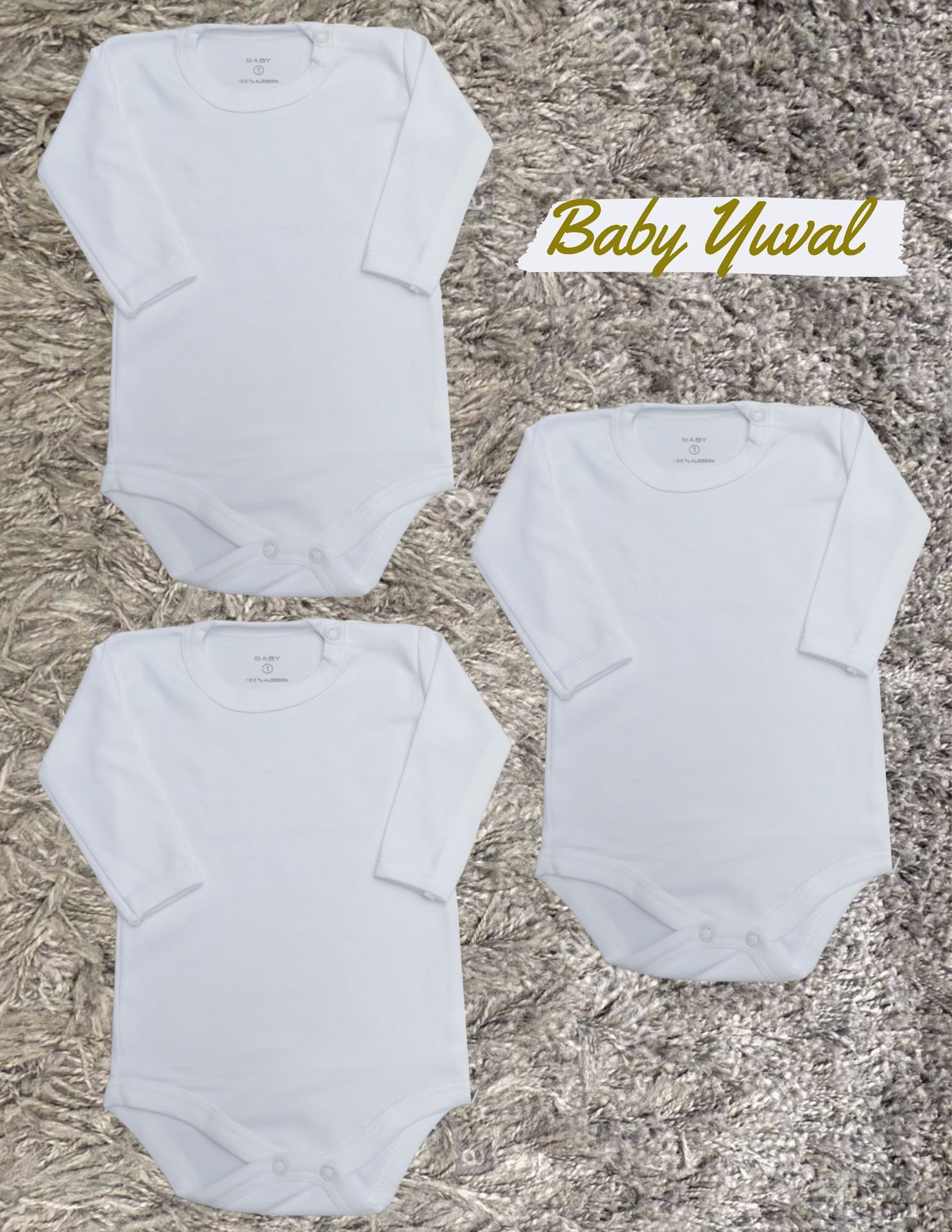 Tripack de Bodies Manga Larga | Colección White