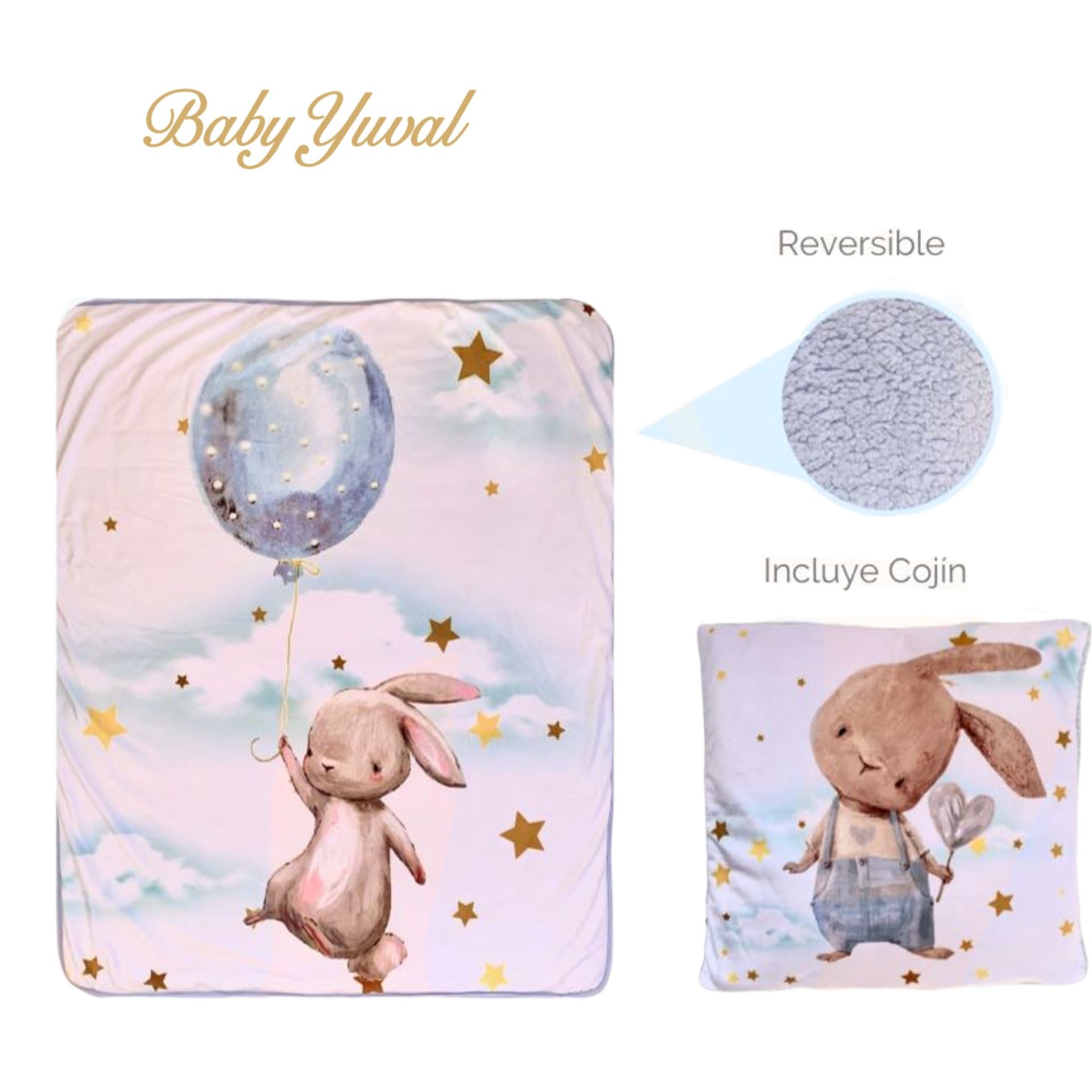 Frazada + Almohada | Colección Conejito