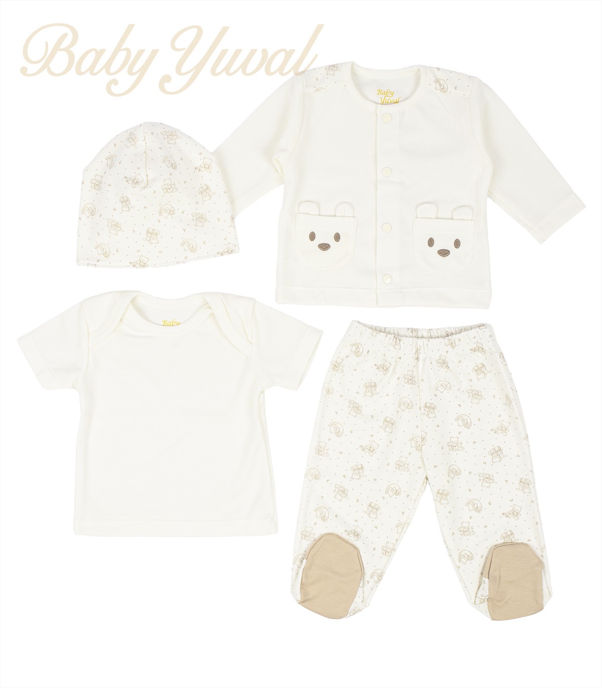 Ajuar de 4 piezas 100% Algodón Pima | Colección Teddy