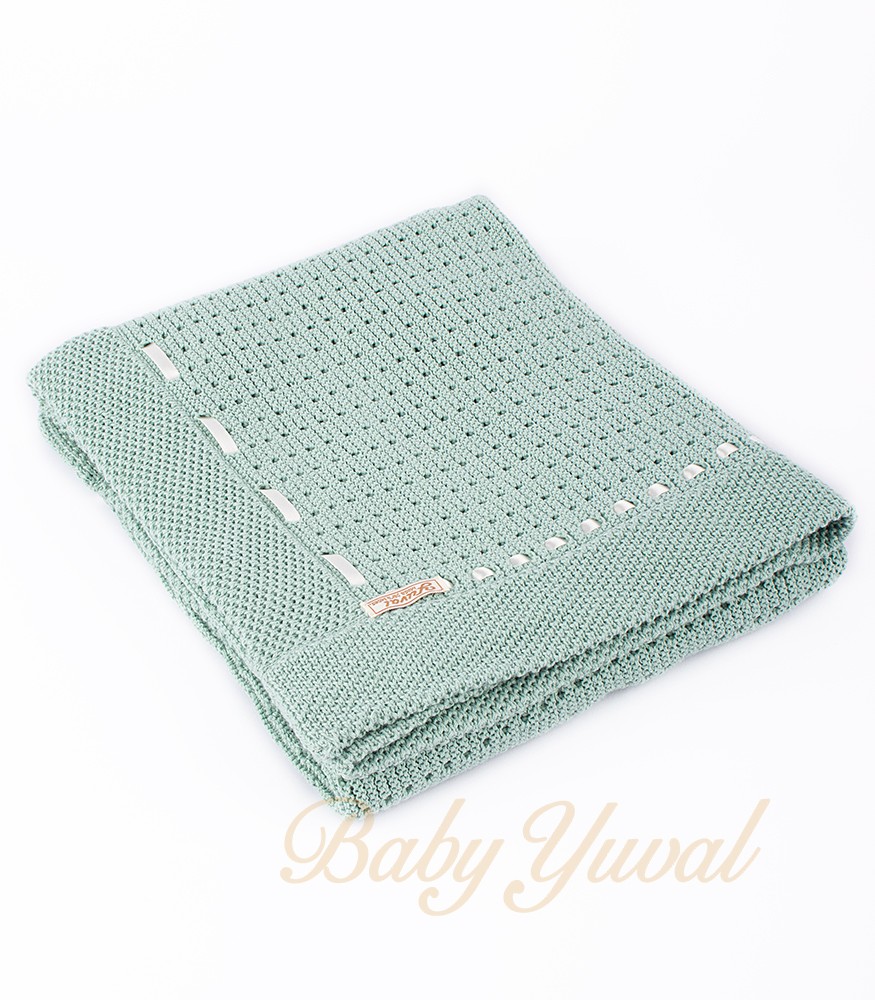 Manta de Hilo Crochet | Verde Jade