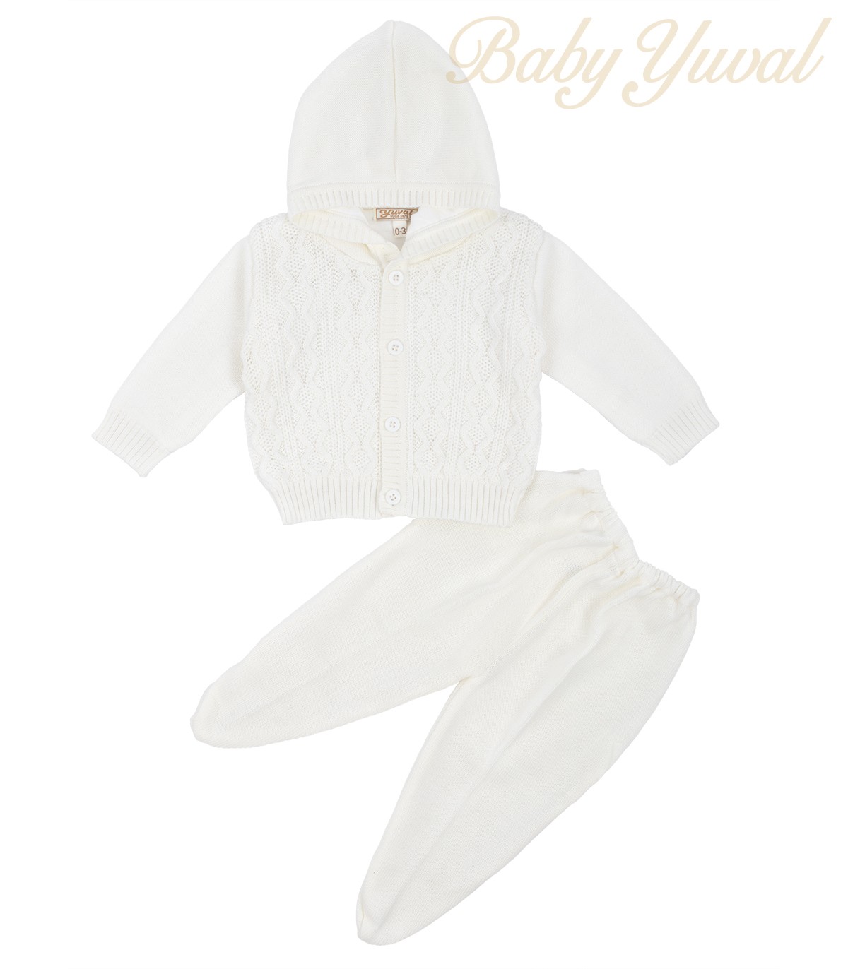Conjunto de Hilo Forrado Con Algodón | Bends Hood Crema