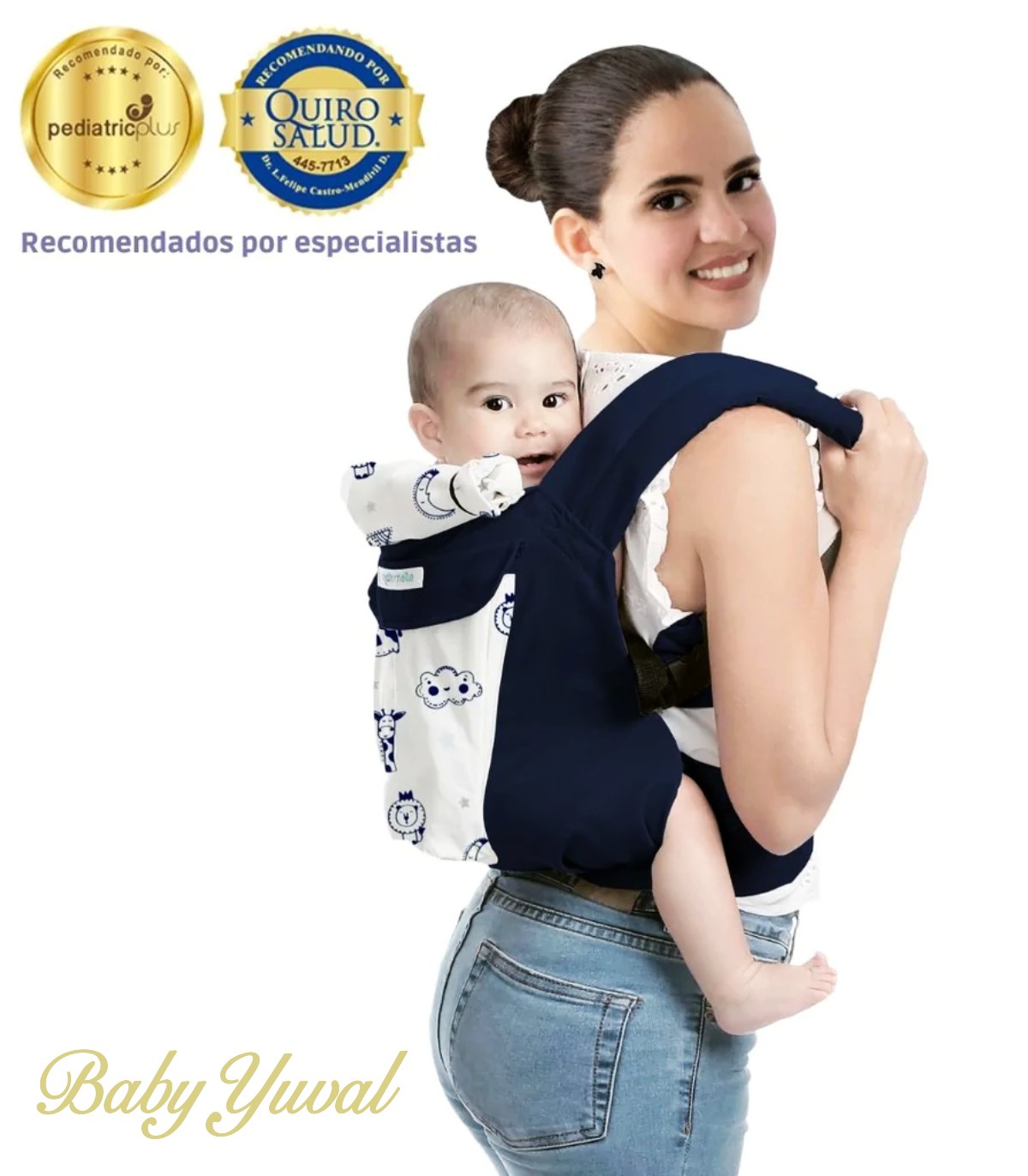 Mochila Ergonómico 4 en 1 | Azul Nubes