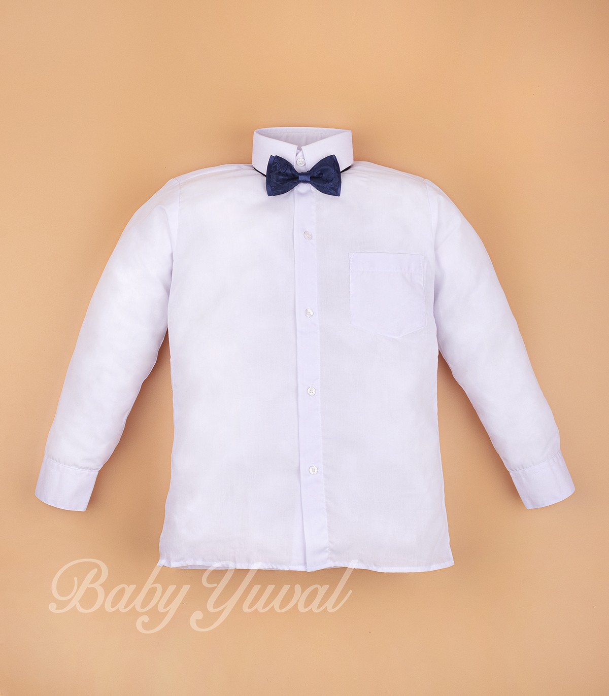 Camisa Manga Larga | Blanco Humo Corbatín