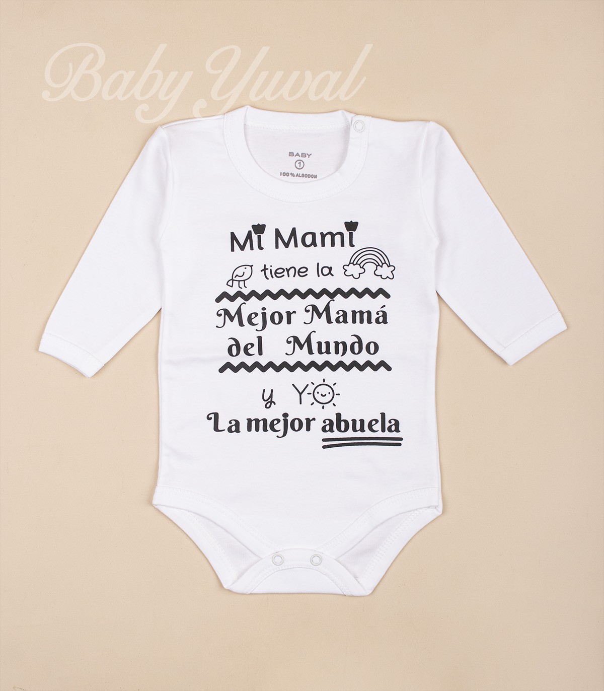 Bodie Manga Larga Frase | Mi mami tiene la mejor mamá