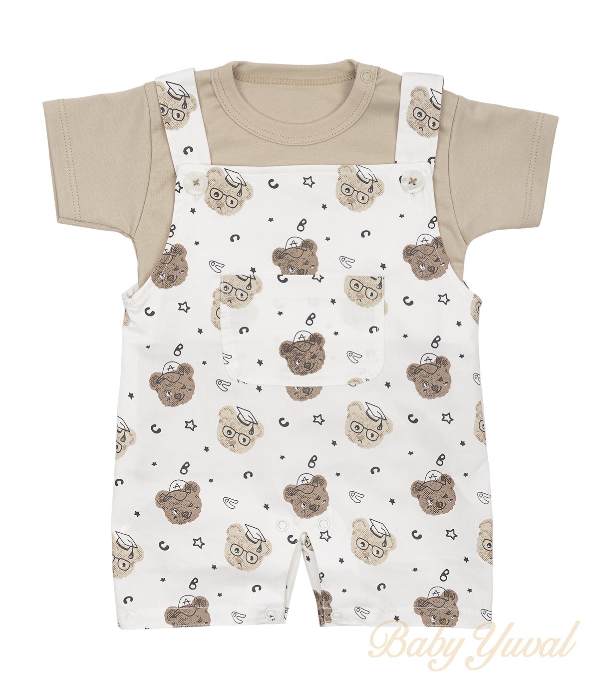 Set Overall y Polo de Algodón | Bear Face