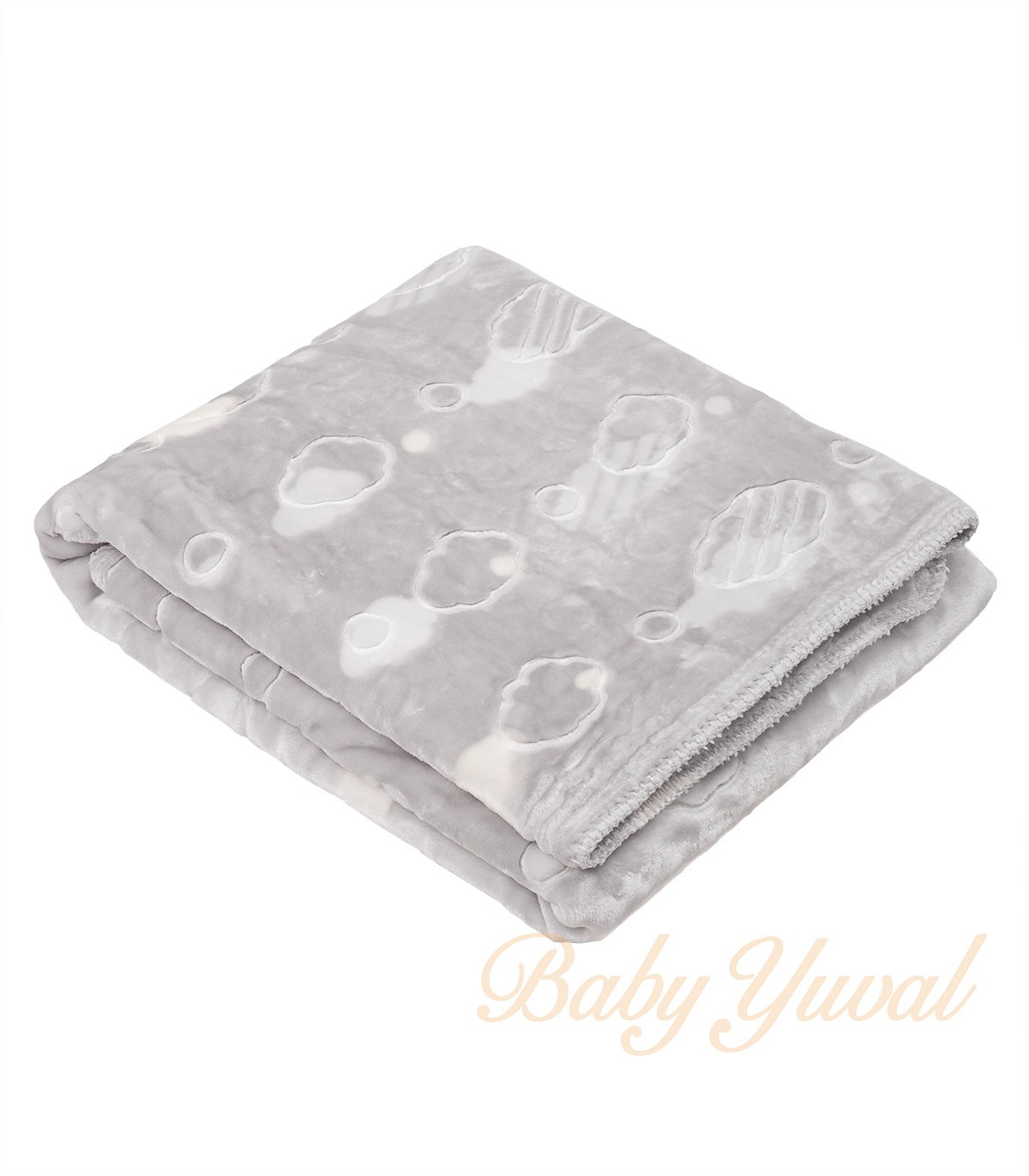Frazadita Piel de Conejo | Nubes Grey