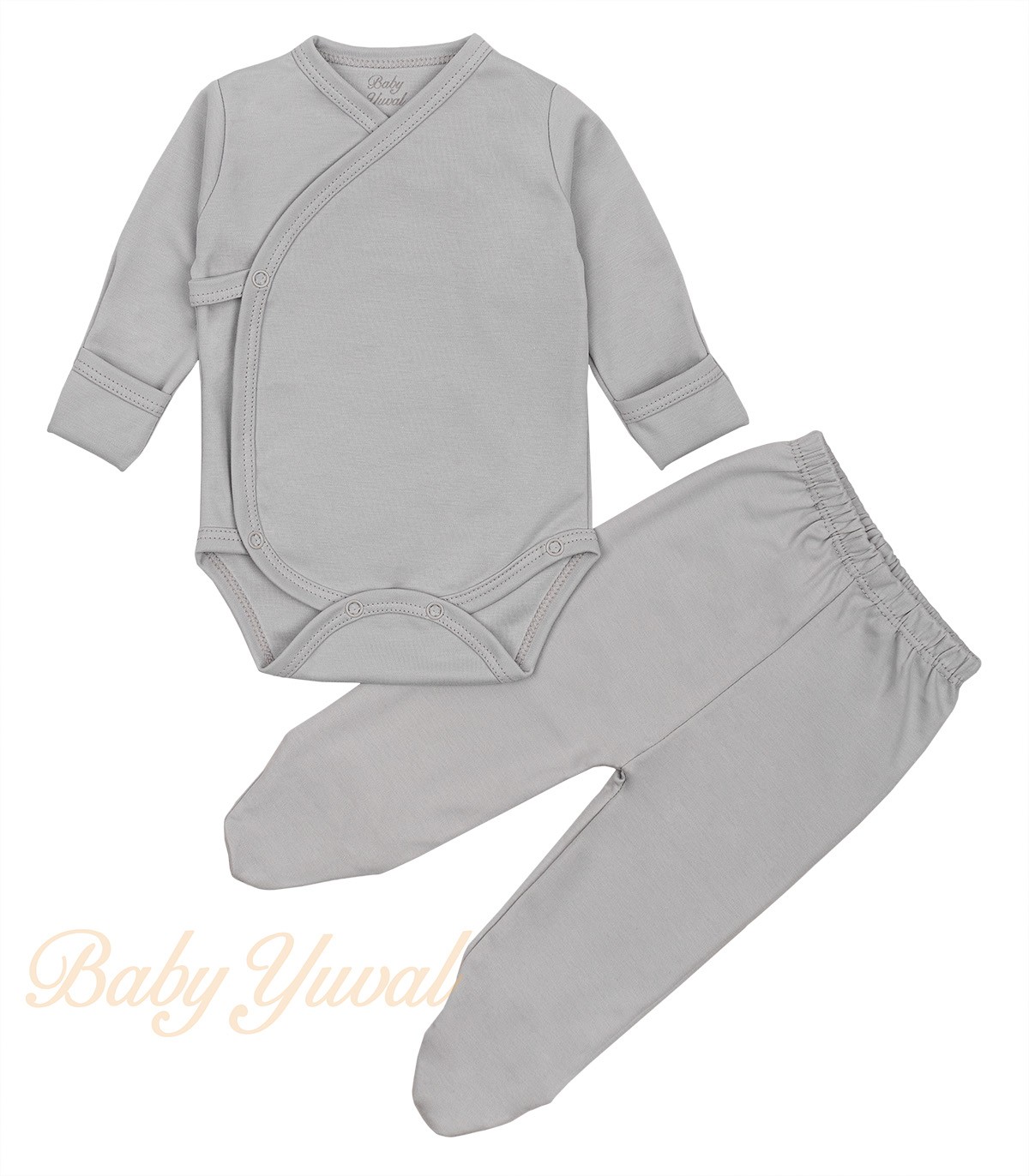 Set Bodie Cruzado y Pantalón con pie | Colección Clínico Gris