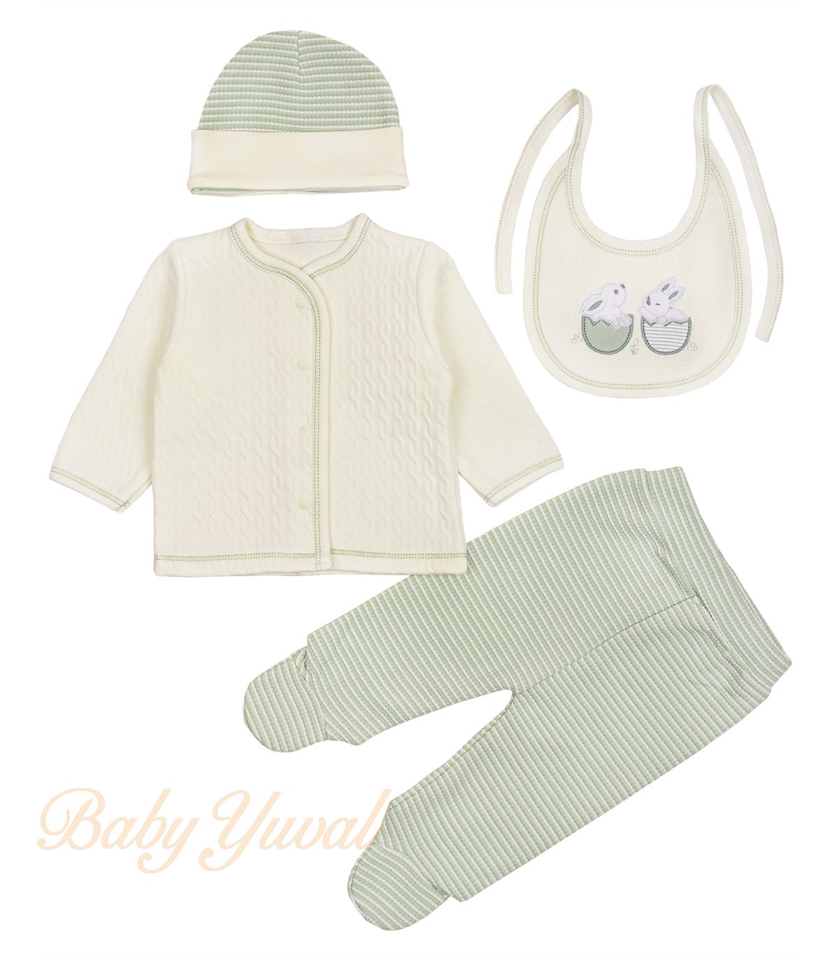Ropón de Jacquard | PopCorn Rabbit Green
